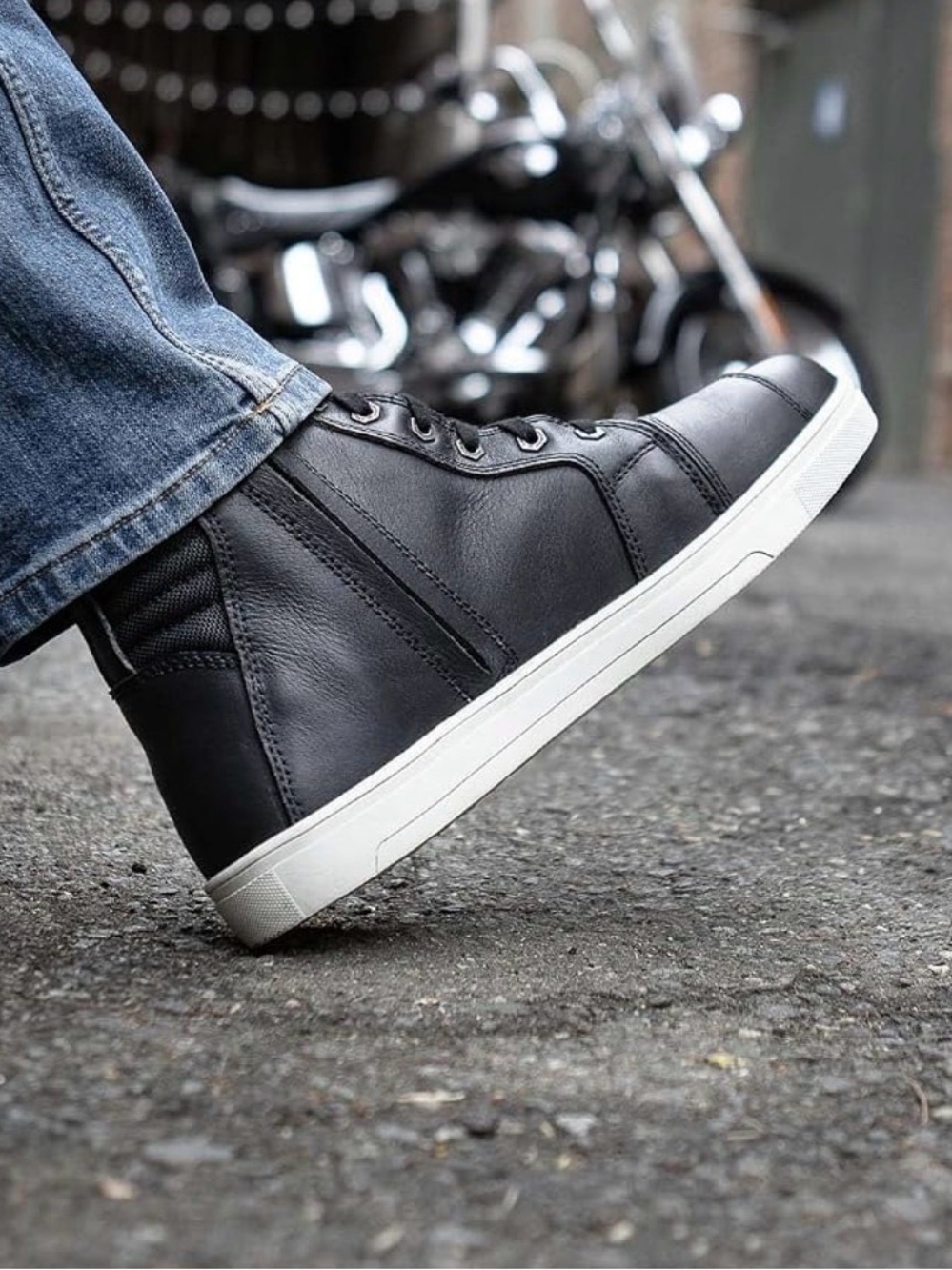 Milwaukee Leather MBM9114 Men's Black Waterproof Leather Street Riding Shoes 11